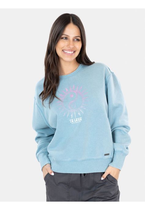 Poleron CR Chill Out Celeste Mujer Maui and Sons-0