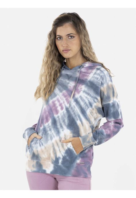 Poleron PURPLE RAINBOW HOODIE Mujer Multicolor Maui and Sons-0