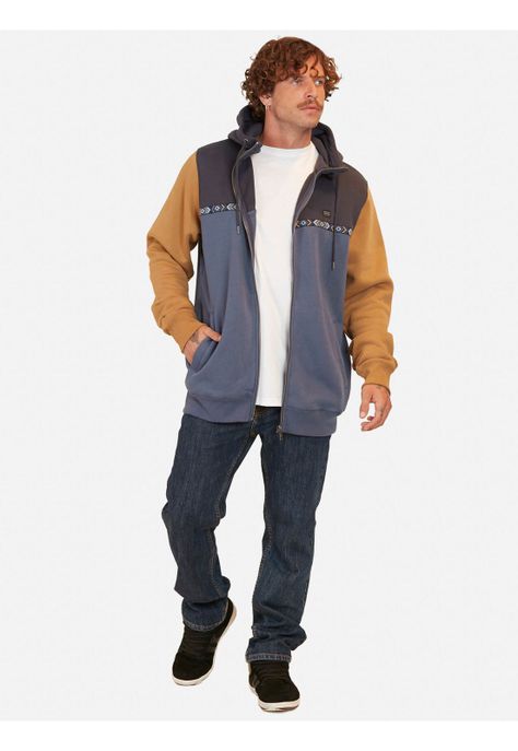 Poleron Greca Desing Celeste Hombre Maui And Sons-3
