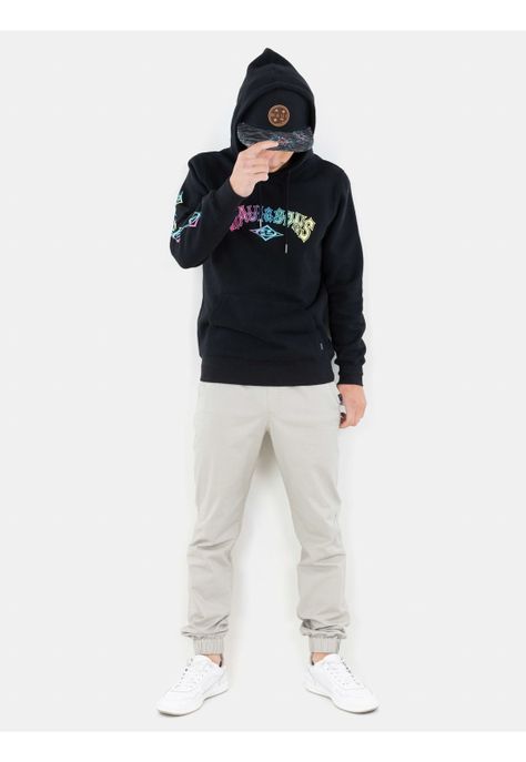 Poleron Canguro Sawyer Negro Infantil Maui and Sons-3