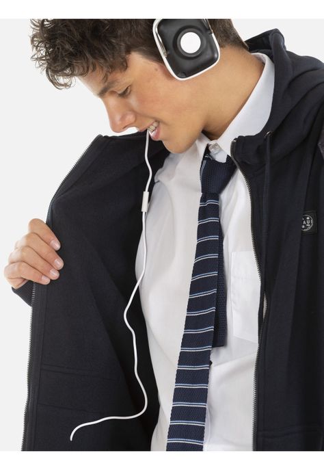 Poleron Hombre Escolar 5E104-MC20 Azul Maui and Sons-2