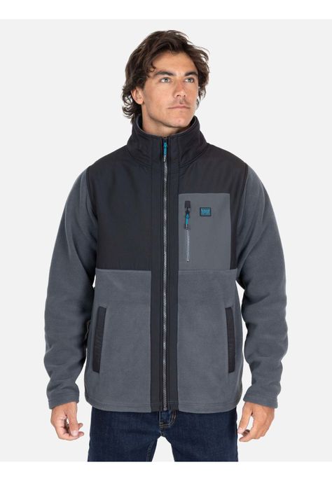 Poleron Micropolar Tripic Gris Hombre Maui And Sons-0