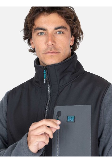 Poleron Micropolar Tripic Gris Hombre Maui And Sons-2