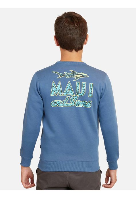Poleron Maui Vintage Classic Cr Celeste Infantil Maui And Sons-1