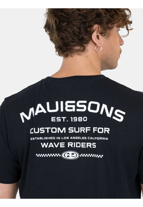 Polera MC Custom Surf Negro Hombre Maui And Sons-2