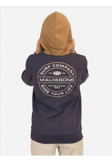 Poleron Canguro Wides Azul Infantil Maui And Sons-1