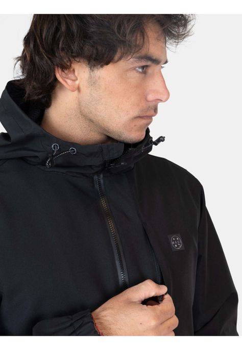 Cortaviento Salty Negro Hombre Maui And Sons-2