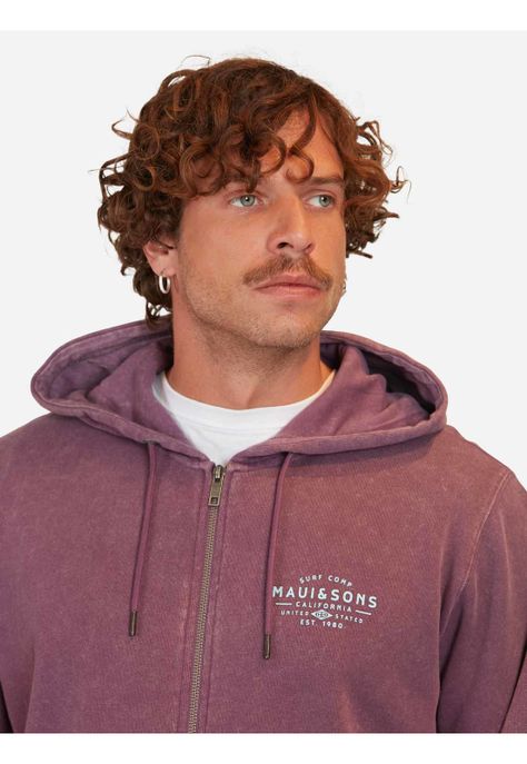 Poleron United State Surd Burdeo Hombre Maui And Sons-2