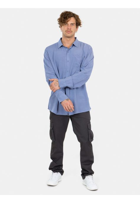 Camisa ML Sunset Shore Azul Hombre Maui And Sons-2