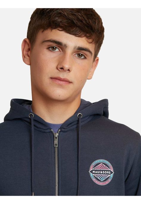 Poleron Pull Over Azul Marino Juvenil Maui And Sons-2