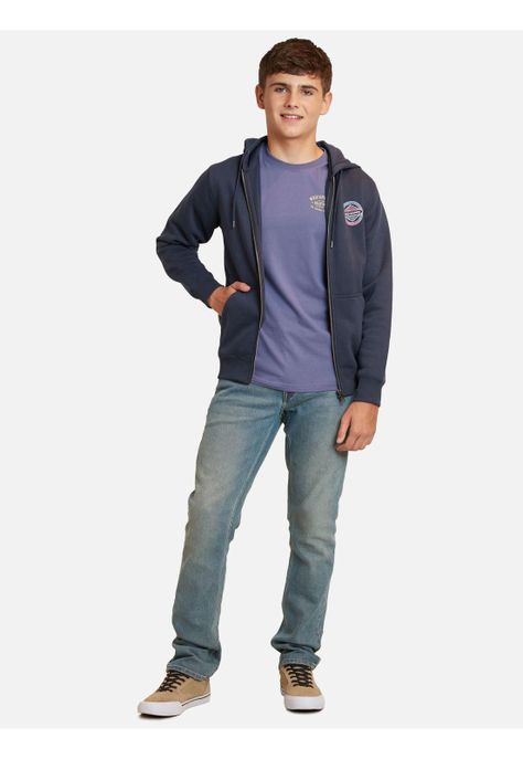 Poleron Pull Over Azul Marino Juvenil Maui And Sons-3