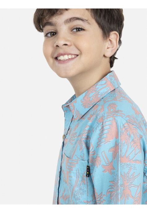 Camisa HIBISCUS ART Niño Multicolor Maui and Sons-3
