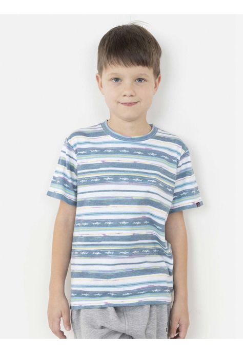 Polera SHARK DESTROY Niño Multicolor Maui and Sons-0