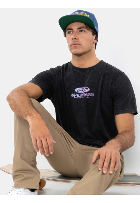 Polera MC Throwback Tide Negro Hombre Maui And Sons-2