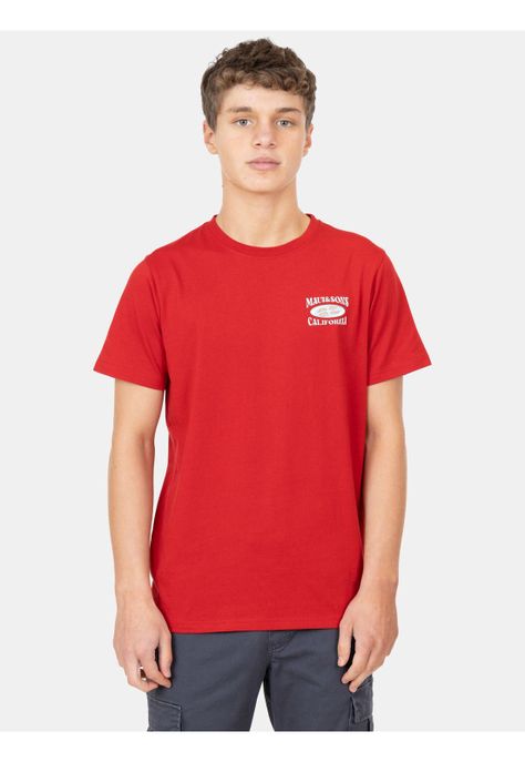 Polera MC Established Los Angeles Rojo Infantil Maui And Sons-0