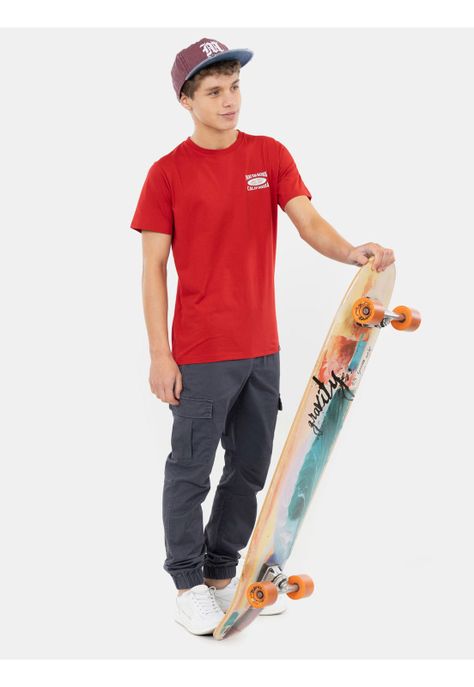Polera MC Established Los Angeles Rojo Infantil Maui And Sons-2