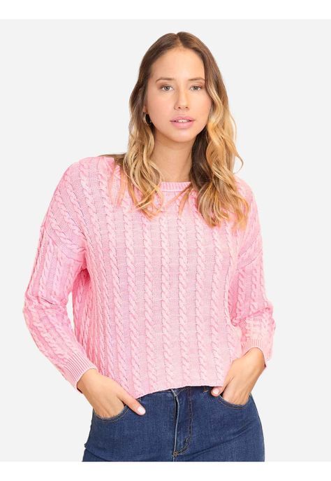 Sweater Silky Rosado Mujer Maui And Sons-0