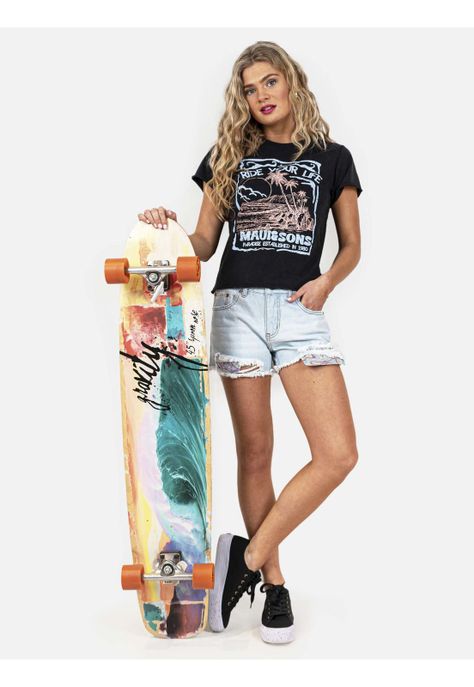 Short Jeans 5B637 Mujer Celeste Maui And Sons-3