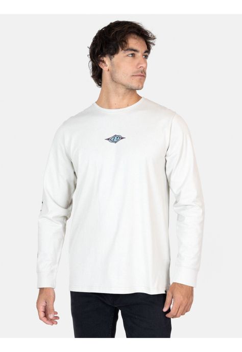Polera ML Volcano Beige Hombre Maui And Sons-0