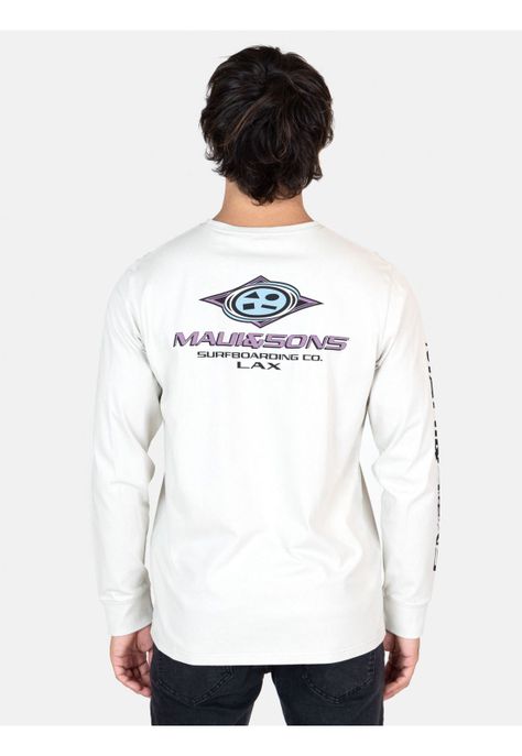Polera ML Volcano Beige Hombre Maui And Sons-1