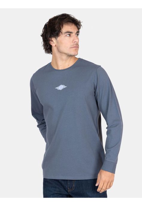 Polera ML Volcano Gris Hombre Maui And Sons-0