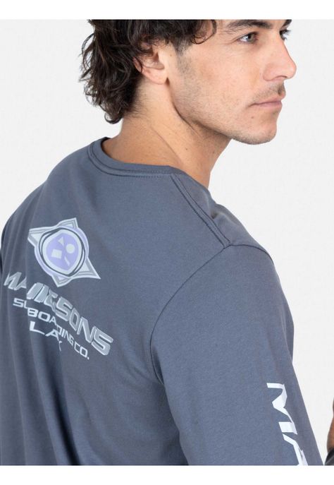 Polera ML Volcano Gris Hombre Maui And Sons-2