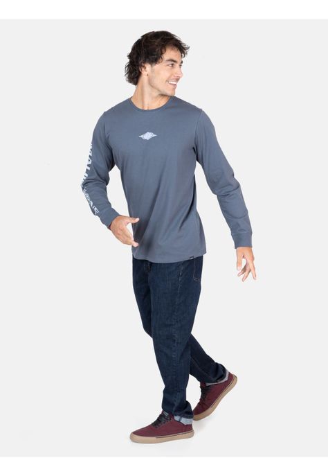 Polera ML Volcano Gris Hombre Maui And Sons-3