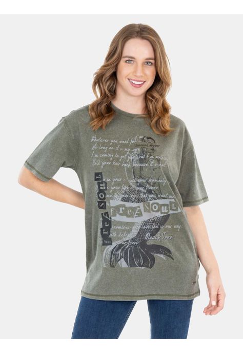 Polera Ariel T-Shirt Verde Mujer Maui And Sons-0