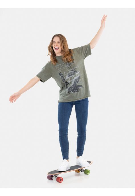 Polera Ariel T-Shirt Verde Mujer Maui And Sons-3