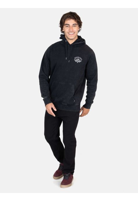 Poleron Canguro Jungle Negro Hombre Maui And Sons-3