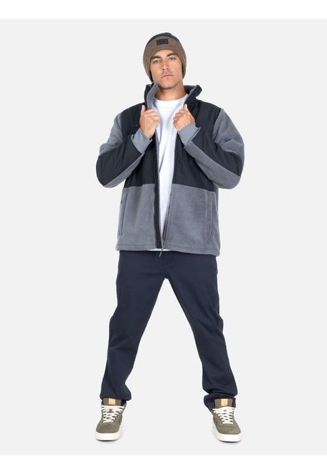 Poleron Bonded Drift Gris Hombre Maui And Sons-3