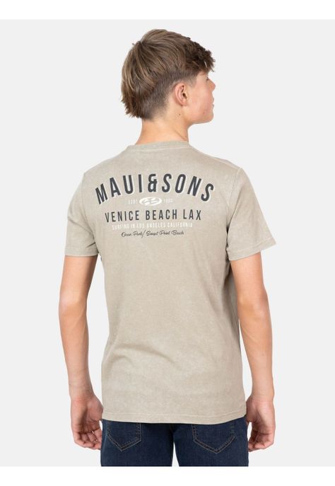 Polera MC To Beach Lax Khaki Infantil Maui And Sons-1