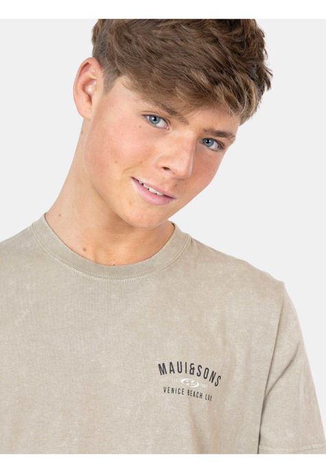 Polera MC To Beach Lax Khaki Infantil Maui And Sons-3