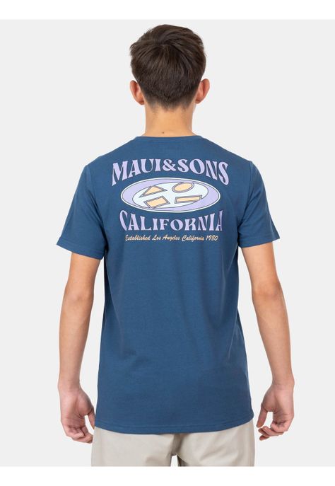 Polera MC Established Los Angeles Azul Infantil Maui And Sons-1