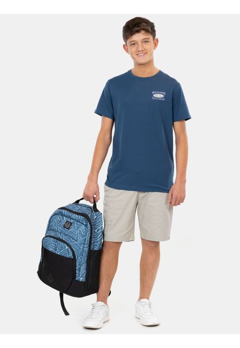 Polera MC Established Los Angeles Azul Infantil Maui And Sons-2