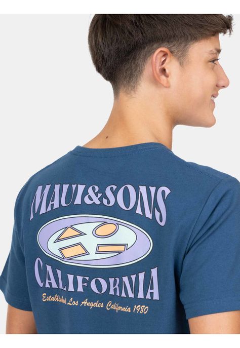 Polera MC Established Los Angeles Azul Infantil Maui And Sons-3