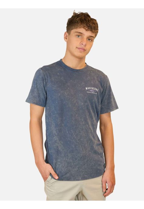 Polera MC To Beach Lax Azul Infantil Maui And Sons-0