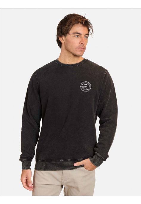 Poleron CR Logan Negro Hombre Maui and Sons-0