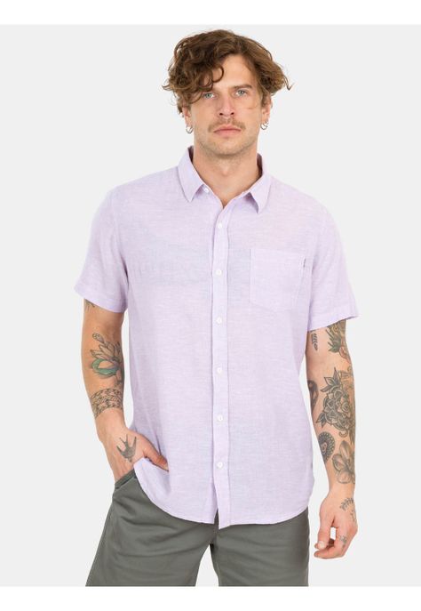Camisa MC Mirabe Morado Hombre Maui And Sons-0