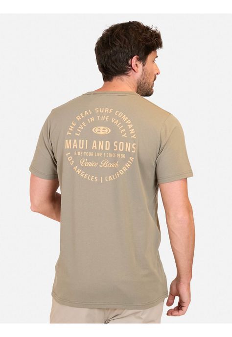 Polera MC Live In The Valley Verde Hombre Maui And Sons-1