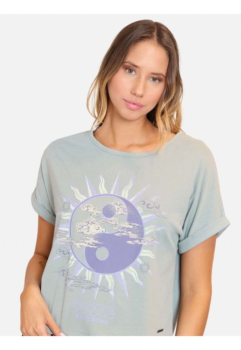 Polera MC To Love Verde Mujer Maui And Sons-3