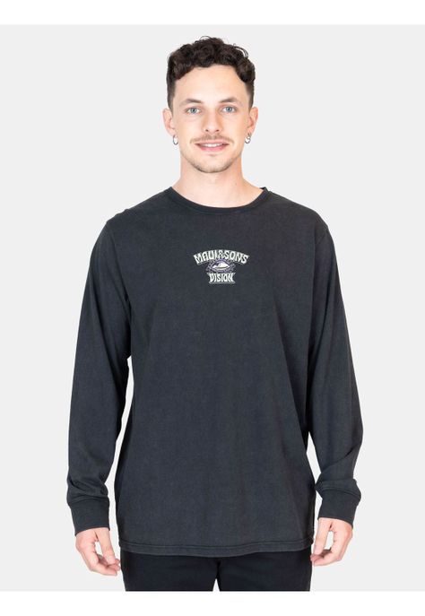 Polera ML Coastal Echo Negro Hombre Maui And Sons-0