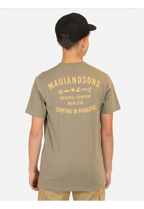 Polera MC Explorer Verde infantil Maui And Sons-1