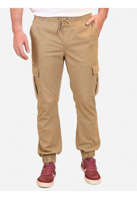 Pantalon Jogger Cargo Kona Khaki Hombre Maui And Sons-0