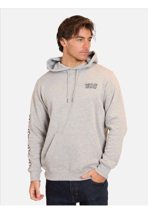 Poleron Canguro Sw Minimal Logo Gris Hombre Maui And Sons-0