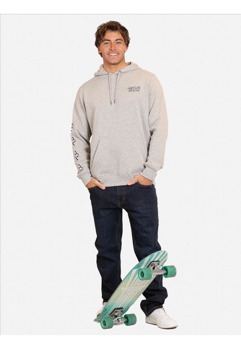 Poleron Canguro Sw Minimal Logo Gris Hombre Maui And Sons-3