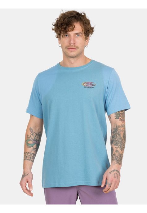 Polera MC Old School Beach Celeste Hombre Maui And Sons-0