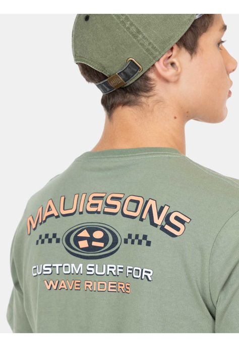 Polera MC Custom Surf For Wave Verde Infantil Maui And Sons-2