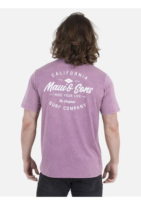 Polera Hombre 5P385-MV22 Burdeo Maui and Sons-1