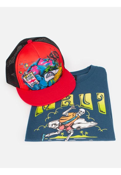 Pack Polera Jockey Infantil Azul Maui and sons-3